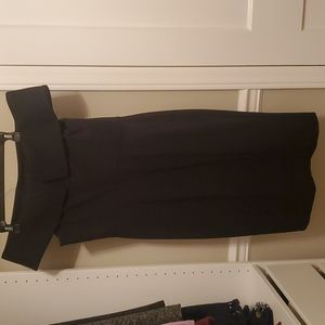 Calvin Klein black off the shoulder sheath dress, size 12 regular